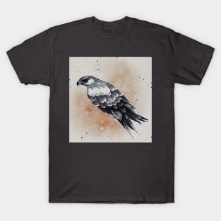 Falcon on a Snowy Day T-Shirt